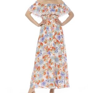 Alexia Admor Katya Summer Off The Shoulder Fruit Italy Dress - Size XS